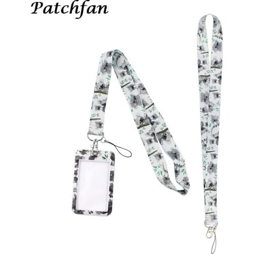 AD436 Patchfan Koala Lanyard Keychain key Badge Mobile Phone Rope Kids Gift Card Holder Cover With Cartoon Lanyard