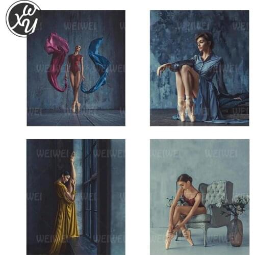 Ballerina Diamond Painting Kits for Adults Portrait Cross Stitch Kit Dancing Lady Diamond Painting Fantasy Embroidery Home Decor