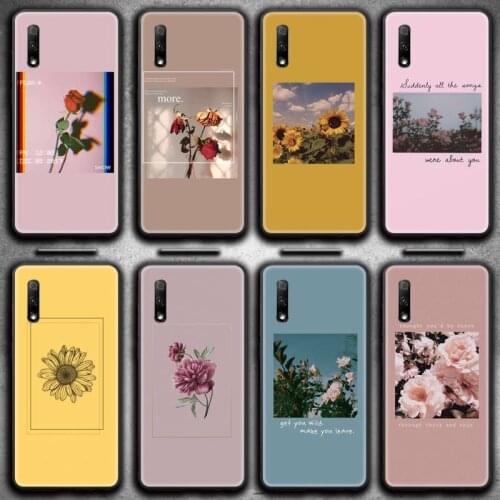 Aesthetic art Flower Sunflower Rose Phone Case For Huawei Nova 6se 7 7pro 7se honor 7A 8A 7C 9C Play