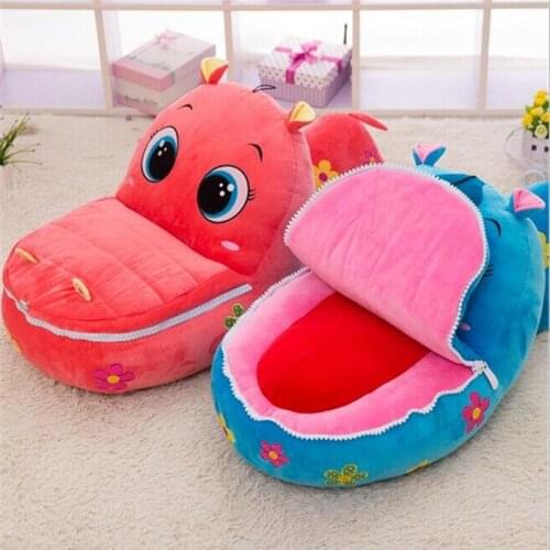 Fancytrader Kawaii 50cm Cartoon Animal Frog Hippo Crocodile Monkey Kids Sofa Big Plush Baby Toy Nice Gift