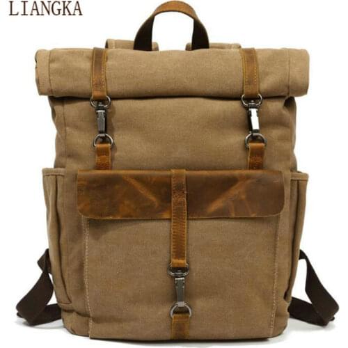 Mens Backpack Fashion Canvas Students School Bag Large Capacity Travel Woman Casual Bags Mountaineering package 2020