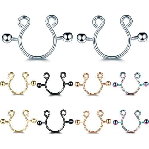2Pcs Stainless Steel Nipple Rings New Style Horseshoe Breast Rings Charming Nipple Piercing For Women Sexy Body Piercing Jewelry
