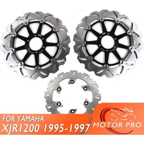 For YAMAHA XJR 1200 1995 1996 1997 Front Rear Brake Disc Disk Rotor Kit Motorcycle FZR1000 FZR 1000 EXUP GENESIS XJR 1200 BLACK