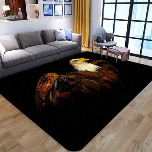 Cartoon Animal Pattern Carpets For Living Room Bedroom Area Rugs Anti-slip Hallway Floor Mat 3D printing Flannel Fabric Soft Rug