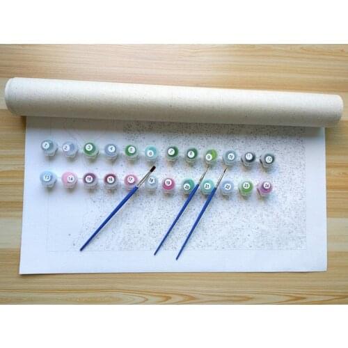 1 Set DIY Harbor Landscape Oil Painting Paint by Number Kits Drawing On Canvas for Kids Adults Home Decoration Gift