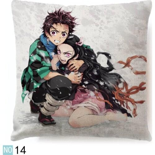 New Anime Pillowcase Decorative Cushion Cover 45x45 For Sofa linen cushion cover Home Decor Lovely Anime Printed Pillowcase