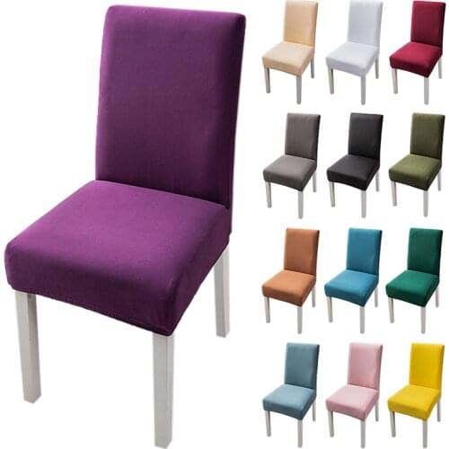 1pc Solid Color Chair Cover Spandex For Dining Room Elastic Material Modern Slipcovers Kitchen Wedding Banquet Chair Cover