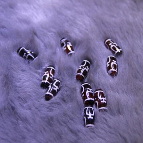 2pcs/lot Brown Apple Tibetan Mystical Stone Charms Dzi Spherical Tibetan Loose Dzi Beads Necklace Loose Gems Stone Gate Beads