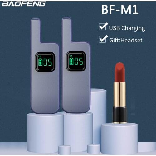 1/2pcs Baofeng M1/M2 Professional Mini Walkie Talkie USB Direct Charging UHF 400-470MHz with Headset for BF-888S Two Way Radio