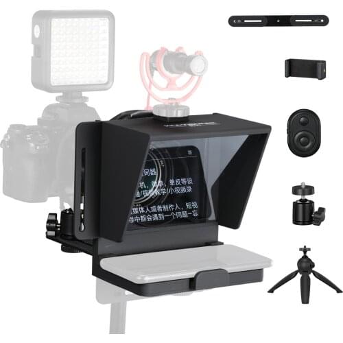 SOONPHO Teleprompter Portable Inscriber Mobile Teleprompter Artifact Video With Remote Control Desktop Tripo For Phone Android