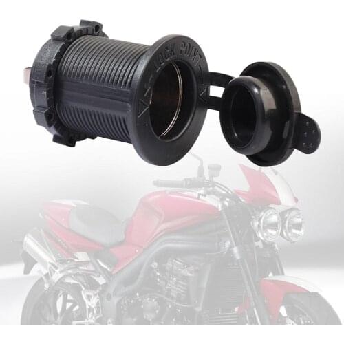 Lighter Socket 12V Motorcycle Car Auto Boat Tractor Power Outlet Socket Receptacle Waterproof Plug Black Dropship