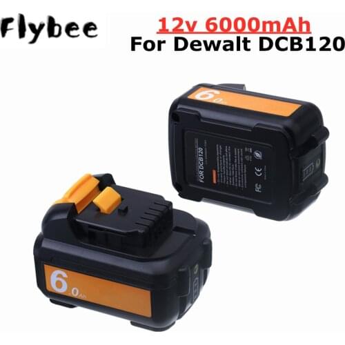 6000mAh Replacement DCB120 Battery For Dewalt 12V MAX Li-ion DCB120 DCB121 DCB123 DCB125 DCD710 DCF813 DCF815 Power Tool Battery