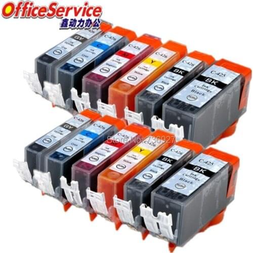 12X Compatible ink Cartridge PGI-425 CLI-426 PGI425 CLI426 For Canon PIXMA MG6140 MG6240 MG8140 MG8240 inkjet printer