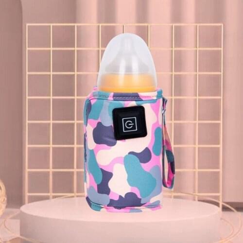 USB Baby Bottle Warmer Thermostat Food Heater Bag Feeding Bottle Heating Cover