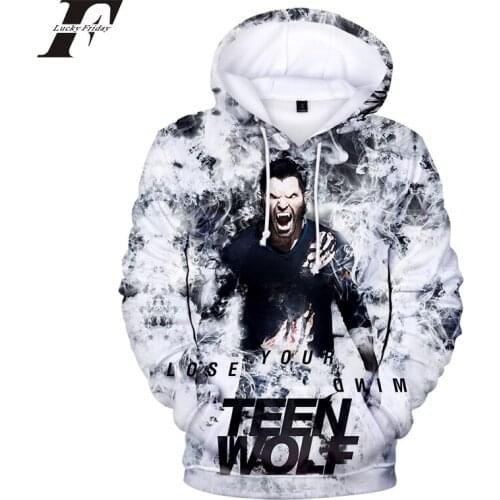 2019 Teen Wolf 3D Style oversized hoodie sweatshirt men/women Tv Series Slim Casual Hooded streetwaer Trend Casual clothes