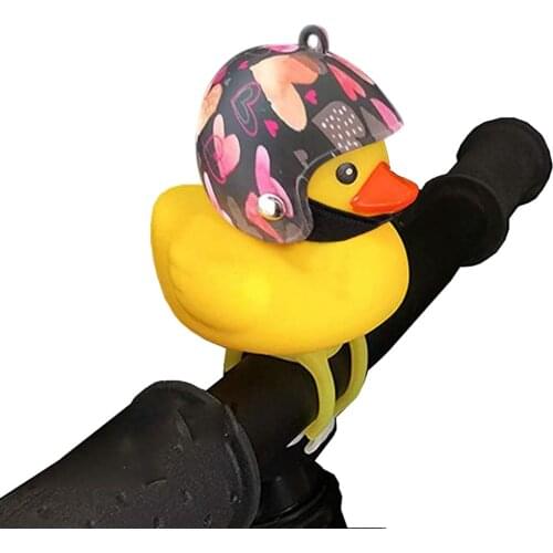 Standing Duck Bicycle Bell Broken Wind Helmet Small Ducks MTB Road Bike Motor Riding Cycling Accessories With/not Lights