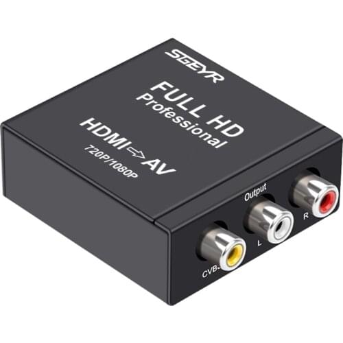 HDMI Video Converter HDMI to AV Converter HDMI to RCA 3RCA CVBs Converter HDMI2AV Adapter Support PAL/NTSC