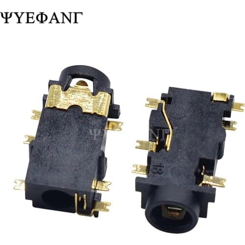 10PCS PJ342 3.5MM headphone socket Audio socket PJ-342 Surface mounted 6 feet Double track gold plated