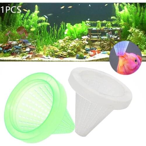 3Pcs Feeding Cup Aquarium Basket Feeder Fish Food Live Worm Bloodworm Angel Cone Feed Tool Plastic Red Worm Bug for Aquarium