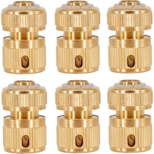 1/2 inch Quick Connect Swivel Connector Garden Hose Coupling Systems for Watering Irrigation Brass-Coated Hose Adapter