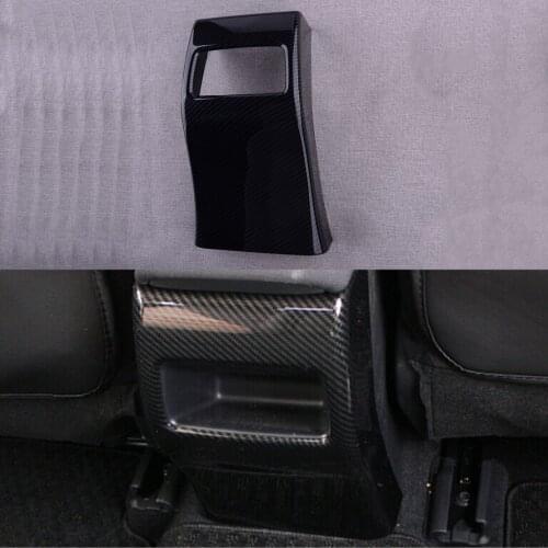 Car Carbon Fiber Style Rear Seat Air Vent Outlet Cover Anti Kick Trim Fit For Toyota Corolla Hatchback 2019 2020