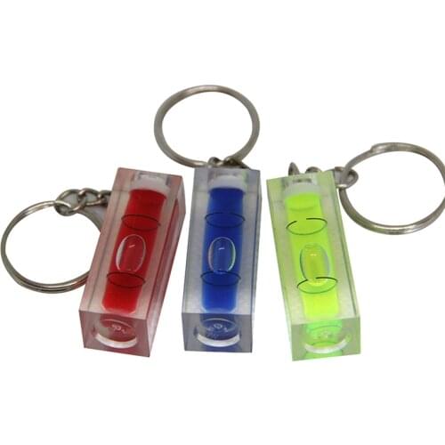 Keychain Bubble Spirit Level Plastic High-precision Portable Square Level Bubble Small Horizontal Bubble Two Line Inclinometer