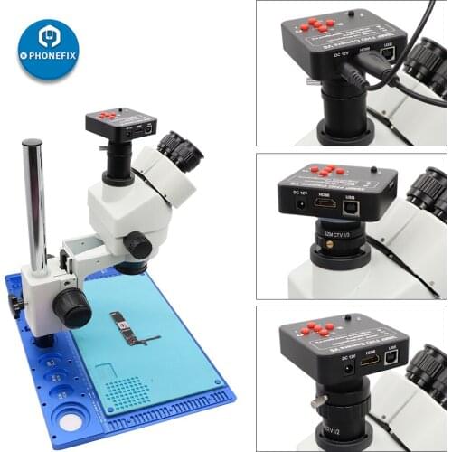 HD 38MP 2K 1080P 60FPS USB Industrial Electronic Digital Microscope Camera HDMI C-Mount Digital Camera for PCB Chip Phone Repair
