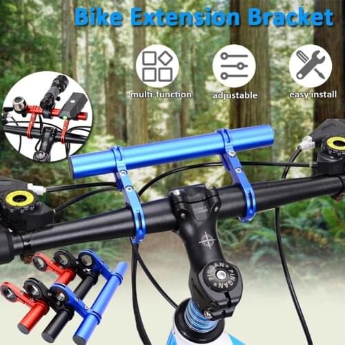 Bike Flashlight Holder Handle Bar Bicycle Accessories Extender Mount Bracket Multipurpose Extension Rack RW