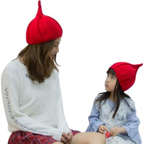 Kids Winter Beanie Classic Tight Pointy Knitted Female Hat Fashion Colorful Beanies Womens lovely caps Kids Hat