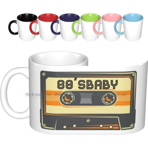 80’s Baby Retro Ceramic Mugs Coffee Cups Milk Tea Mug 80 S 80s Vintage 90s Retro Classic 1980s Tv 70 S Aesthetic Cool Funny