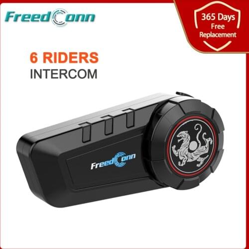 KY PRO Motorcycle Bluetooth 5.0 Intercom Helmet Headset 6 Riders 1000M Group Talking FM Radio Motorbike Waterproof Interphone