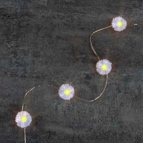 30 LED Daisy Wire Lights String AA battery operated fairy Christmas lights for festival party wedding house decoration