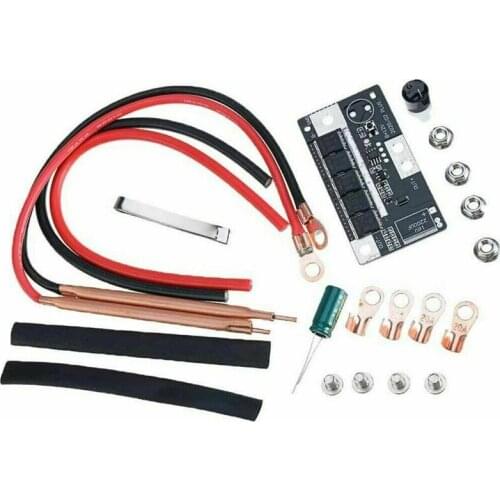 12V Spot Welder Set Portable DIY Welding PCB Circuit Board Input Wires Heat Shrinkable Tubes Kit For Battery Welding