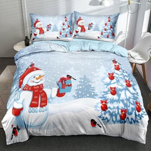 3D Duvet Cover Sets Design Joy Snowman Bedding Sets Comforter Cover Pillow Shams 173*230 230*230 265*230 180*210 Bedclothes