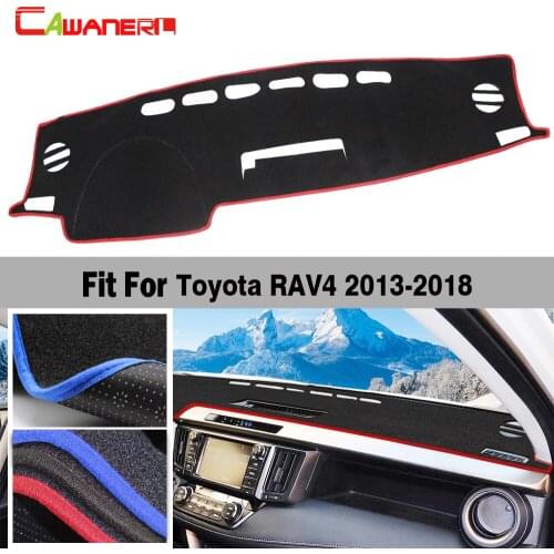 Car Interior Dashboard Mat Dash Avoid Light Pad Desk Instrument Platform Carpet Cover Anti-Slip For Toyota RAV4 2013-2018
