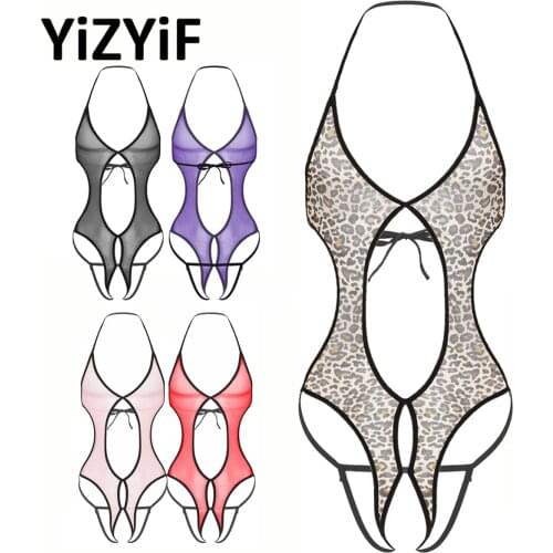 Mens Exotic Teddies See-through Mesh Sissy Lingerie Sexy Gay Open Crotch One-piece Underwear Nightwear Sleepwear