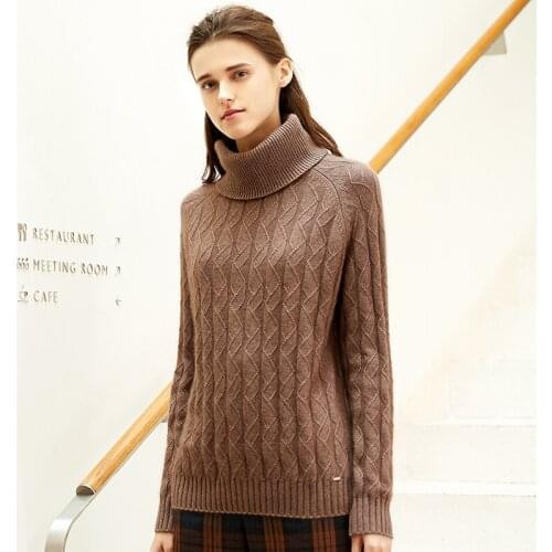 ZHILI 2018 New Autumn Winter Cwol-Down With Thicken Cashmere Sweater