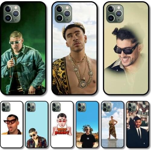 Bad bunny singer Phone Case cover For iphone 12 pro max 11 8 7 6 s XR PLUS X XS SE 2020 mini black cell shell