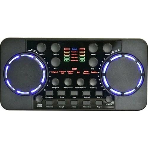 Portable Sound Card Mixer Mobile Phone Computer External Bluetooth 4.0 Noise Reduction Sound Card Live Recording Singing