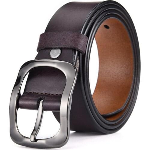 2019 New High Quality Genuine Leather Luxury Strap Belts For Women Jeans Casual Belt Pin Buckle Waist Belt