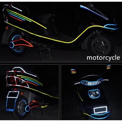 Body Reflective Stickers Motorcycle Bicycle Fluorescent Reflective Belt Car Exterior Reflective Strip