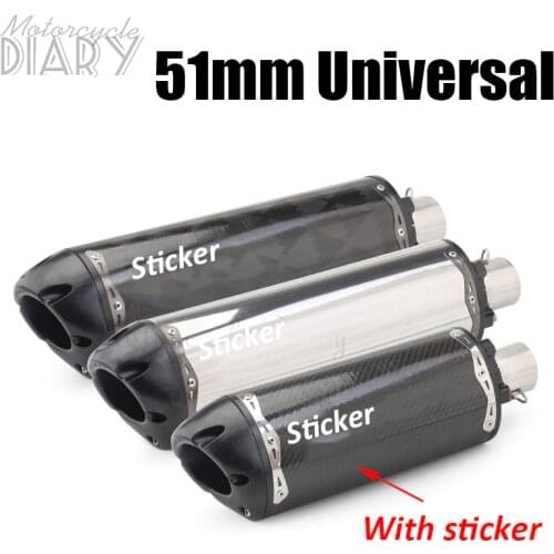 51mm Universal Modified Motorcycle Exhaust Pipe CNC For Two Brother Bro Two-Brother CBR650 R1 R6 R3 Escape Moto USA Carbon Fiber