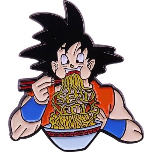 Wukong Send Noods Pin Cartoon Anime Jewelry