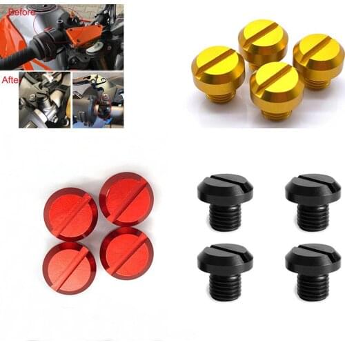 M10x1.25 Left Hand Right Hand Thread Mirror Hole Plugs Cap Fit For BMW DUCATI YAMAHA MT-07 FZ07 MT09 FZ09 Hypermotard 821 XSR900