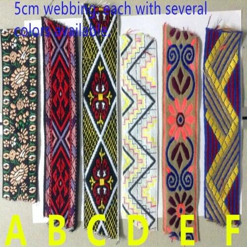 5cm jacquard webbing, guitar belt straps webbing,bag belt webbing,folk ribbon,ethnic ribbon,bag accessories,apparel accessories