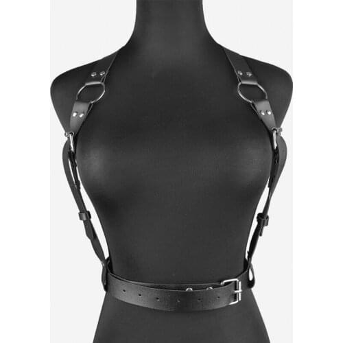Women Suspender Leather Body Harness Bra Belt Sexy Bondage Harness Gothic Garter Belt Stockings Erotic Lingerie Harajuku Punk
