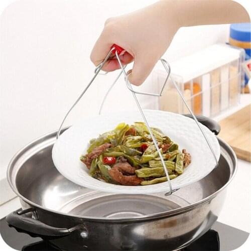 1PC Hook Bowl Plate Gripper Clamp Hand Hot Dish Clamp Anti-Scald Bowl Clip Plate Pot Gripper Kitchen Utensil Holder Kitchen Tool