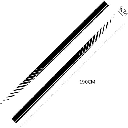2pcs Car Stickers Door Side Skirt Stripes Auto Decor DIY Decals For Audi/Volkswagen/VW/Ford/BMW/Toyota/Honda/Mercedes/Benz