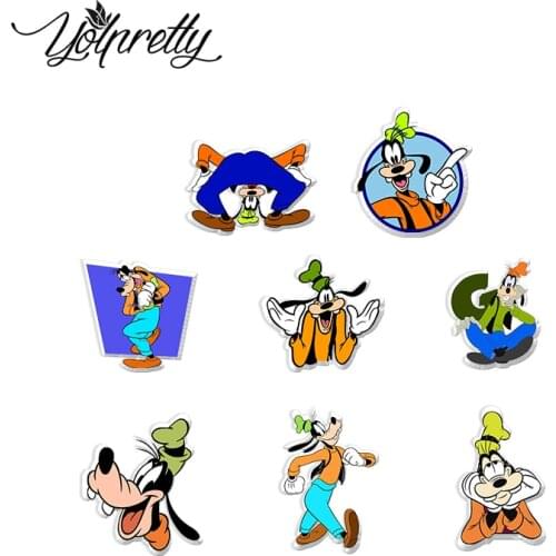 2021 Goofy Disney Cartoon Pattern Acrylic Brooches Resin Epoxy Acrylic Badge