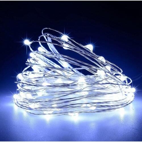 5M 50Led Colorful Light String DIY Party Decoration Copper String Light USB Interface Glowing Lighting Ornament Home Decor
